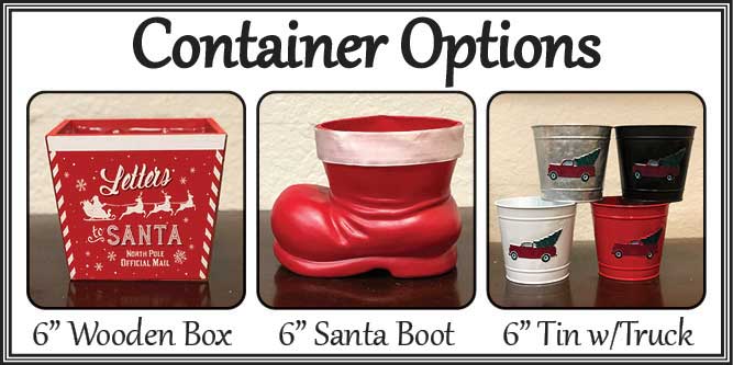 St. Nick Centerpiece Container Options